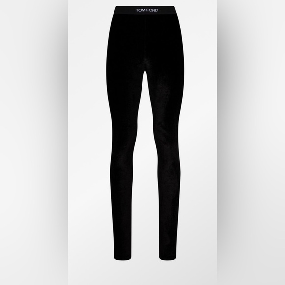 Tom Ford Pants - Tom Ford Women’s Black Velvet Leggings NWOT